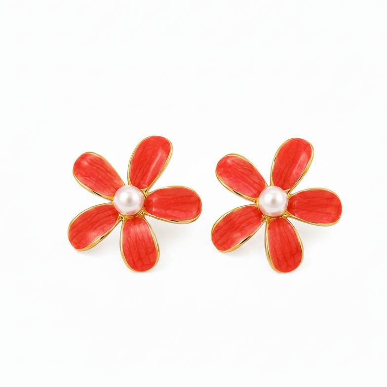 Cherry Pop Floral Studs